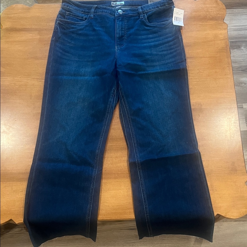 Kut from the Kloth Kelsey Fab Ab Ankle Jeans in Dark Denim